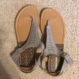 Gray sandals